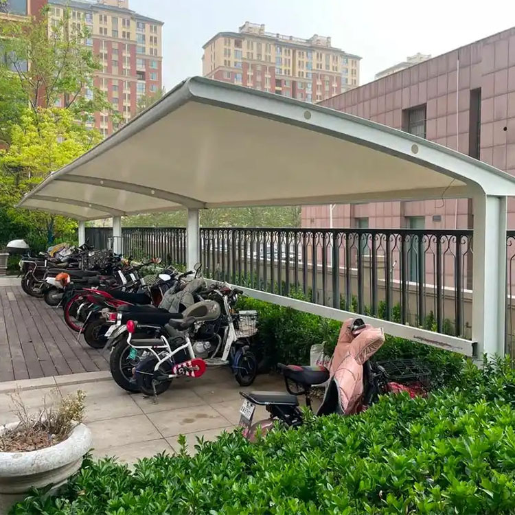 比如县膜结构电动车棚